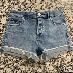 Express high rise jean shorts